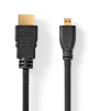 HDMI till Micro HDMI-kabel, High Speed kabel m. Ethernet 4K@30Hz, 10.2 Gbps, 2 m#1