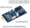 Moderkort USB 2.0 A till 9-polig rubrik, 1 till 2 förlängning hub splitter adapter, 9-polig anslutningsadapter port#4