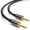 2m Ljudkabel 3,5 mm AUX Kabel Stereo Ljudkabel Rak - Svart#1