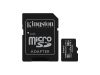 Micro Secure Digital SDHC 32 GB Kingston Canvas Select Plus, 100 MB/sek läs, Class 10, A1, UHS-I U1, inkl. SD-adapter