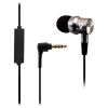 V7 STEREO EARBUDS ALUMINUM W/MIC 1.2M CABLE 3.5MM SILVER IN#1