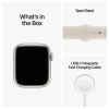 Apple Watch Series 8 GPS + Cellular, 41mm Stjärnglans Aluminiumboett med Stjärnglans Sportband#2