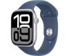 Apple Watch Series 10 GPS 46mm Silver Aluminiumboett med Denim Sport Band - M/L