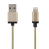 DELTACO PRIME USB - Lightning-kabel, MFi, Tygklädd, 2m, guld#2