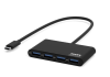USB-C-hub Port Designs, 4xUSB 3.0, aluminium - Silver/vit#1